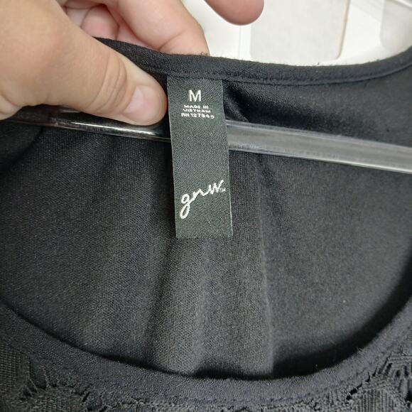 GNW Black Tiered Lace Maxi Dress Womens MD Whimsigoth Witch Boho Goth Fairy - Picture 4 of 9